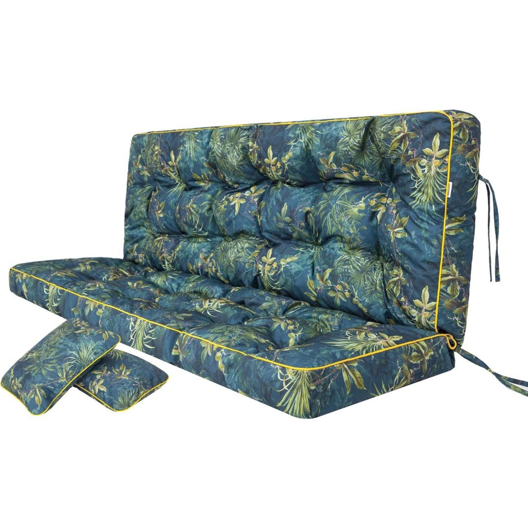 PillowPrim Kissen fuer Hollywoodschaukel Gartenschaukelkissen Sitzbank mit Rueckenlehne sitzbreite 180 cm