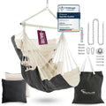 HEIMLING Haengesessel High-Class Outdoor Indoor XXL All Inclusive Paket mit Aufhaengung + 3 Kissen Kinder Erwachsene bis 150 kg Haengematte Wohn