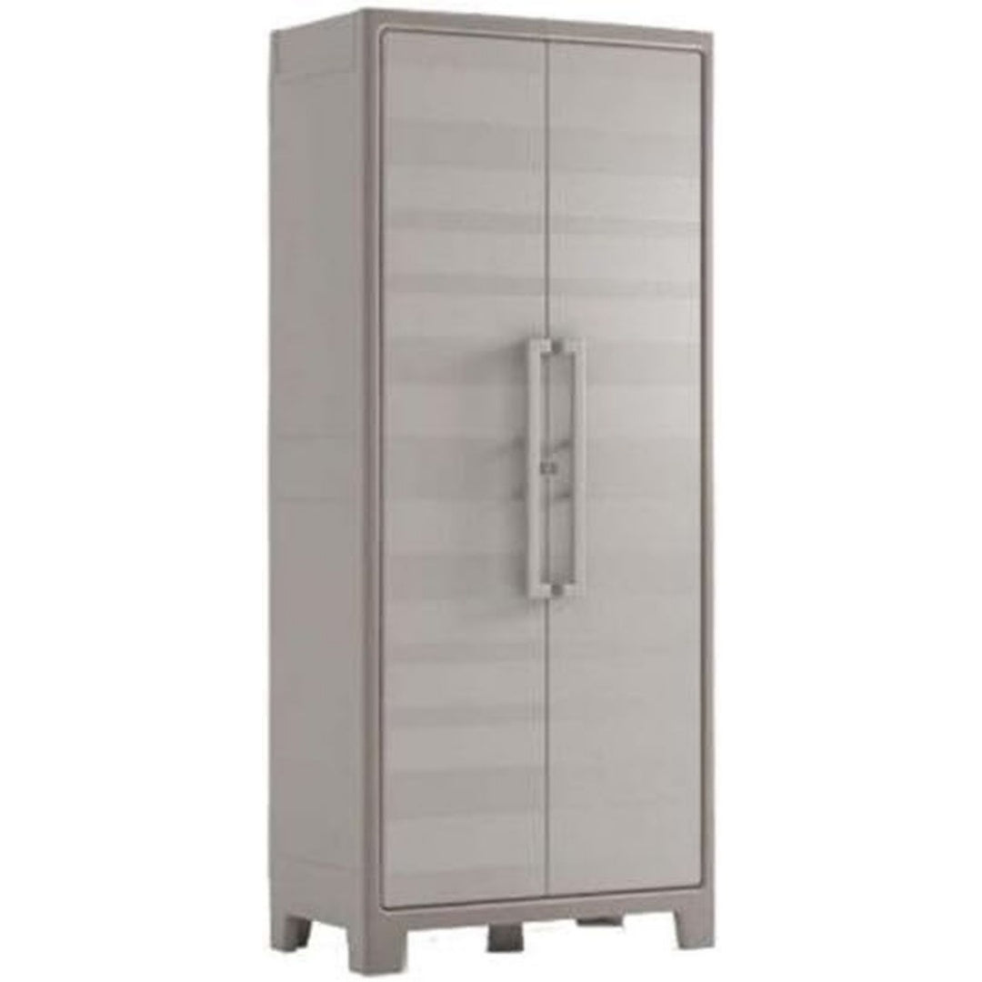 Kunststoffschrank/Besenschrank Beige 80 x 44 x 182 cm Utility inkl. Einlegeboeden