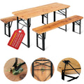 BBK-110 Hirschgarten Bierzeltgarnitur fuer Kinder - Kurze Version mit 110 cm Laenge - Klappbare Festzeltgarnitur 1x Tisch 2X Bank - Sitzgarnitur aus