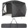 Qeedo Quick Hub Hex Faltbarer Pop Up Pavillon mit Schnellaufbau UV-Schutz - wasserabweisender Camping Pavillon mit Sturmleinen robusten Stahlheringen