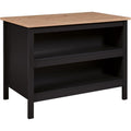 Inter Link - Kuecheninsel - Mittelinsel - Arbeitsplatte - Kuechenschrank mit Regalen - Melaminbeschichtet - Laenge 124cm - Hoehe 82 cm - Tiefe 75 cm