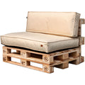 GoldenGroup Gartenset Kissen fuer Palettenmoebel - Strapazierfaehiges Gewebe - Palettenkissen Set Gefuellt mit Schaumgranulat - Sitzkissen - (2X