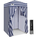 Flex Ultra Compact Pop-Up-Umkleidekabine Blau weiss 1,2 x 1,2 m tragbar fuer Pool