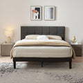 Z-hom Polsterbett Doppelbett holz 120x200cm 32.5 cm Hohes Bett mit Lattenrost aus Hoehenverstellbares Kopfteil