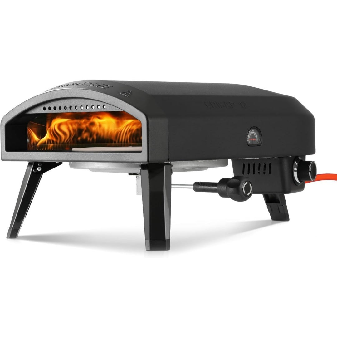 EchoSmile 12 Pizzaofen Gas Outdoor Propangas Pizzaofen Erreicht 510 C Pizza mit Drehbarem Pizzastein