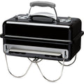 Go-Anywhere Holzkohlegrill Grill mit klappbaren Beinen 42 x 26 cm fuer Camping und Picknicks Robuste Emaille