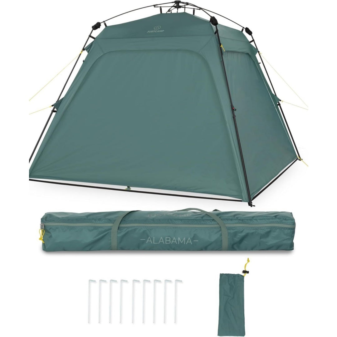 JUSTCAMP wasserdichter Schnellaufbau Pavillon mit 4 Seitenwaenden 2 2,5 x 2,5 m 5 m - robuster Outdoor Pavillon faltbar mit UV-Schutz 80+ fuer Garten