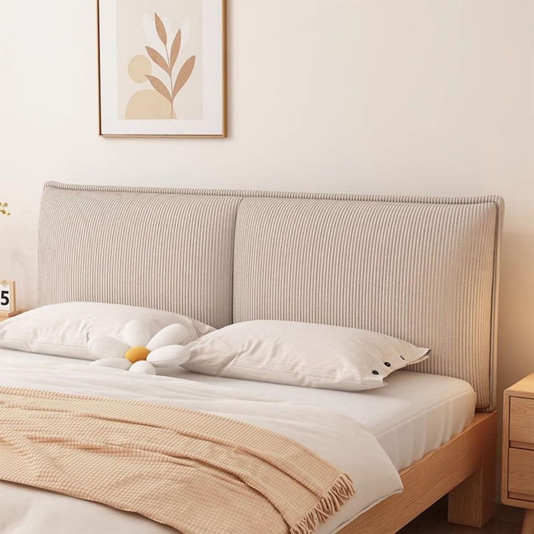 Bett Kopfteil Bezug Beige Weicher Cordstoff Bed Headboard Cover Waschbar Bettkopfteil Husse