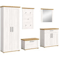 Garderobe Verona 5tlg. Set Garderobenkombination Garderobenschrank Garderobenmoebel Flurmoebel-Set Flursystem Stauraumloesung in Sibiu Laerche Nb.